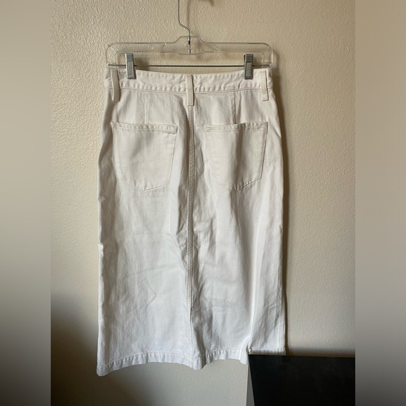 Goldsign Women’s Denim Button Down White Jean Skirt Size 27 - Picture 4 of 9